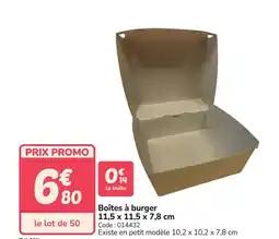Promocash Boîtes à burger offre
