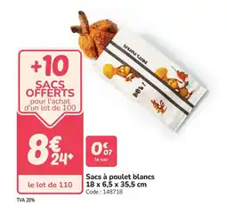 Promocash Sacs à poulet blancs offre