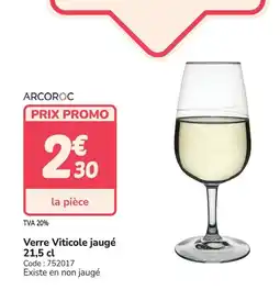Promocash ARCOROC Verre Viticole jaugé offre