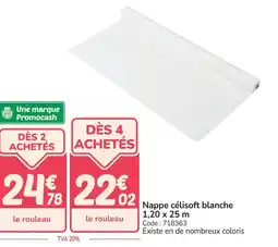 Promocash Nappe célisoft blanche offre