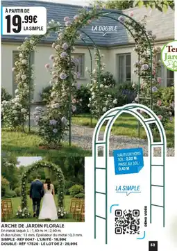 Shopix ARCHE DE JARDIN FLORALE offre
