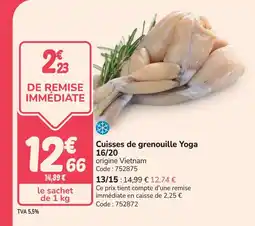 Promocash Cuisses de grenouille Yoga 16/20 offre