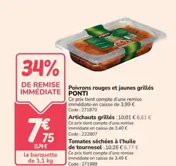 Promocash PONTI Poivrons rouges et jaunes grillés offre