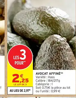 Intermarché Avocat affiné offre