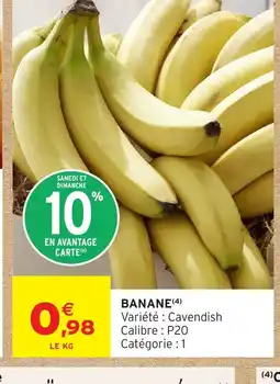 Intermarché Banane offre