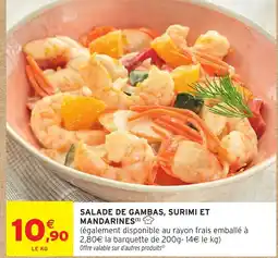 Intermarché Salade de gambas, surimi et mandarines offre