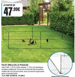 Shopix FILET ENCLOS À POULES offre
