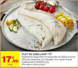 Intermarché Filet de cabillaud offre