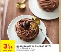 Intermarché Nids de pâques au chocolat x2 offre