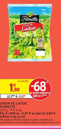 Intermarché FLORETTE Coeur de laitue offre