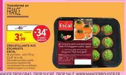 Intermarché CHARAL Croustillants aux escargots offre