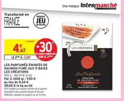 Intermarché LES CRÉATIONS Les parfumés émincés de saumon fumé aux 5 baies offre