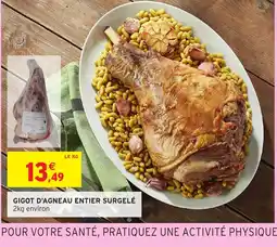 Intermarché Gigot d'agneau entier surgelé offre