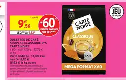 Intermarché CARTE NOIRE Dosettes de café souples classique n°5 offre