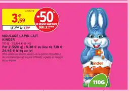 Intermarché KINDER Moulage lapin lait offre