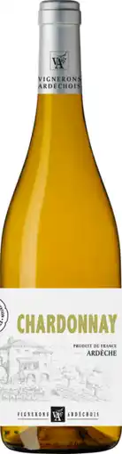 Auchan Sans marque igp ardèche chardonnay 2025 offre