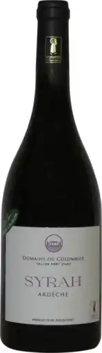 Auchan Sans marque igp ardèche syrah 2024 offre