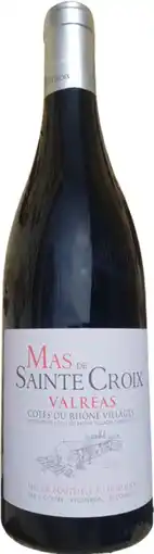 Auchan Sans marque côtes du rhone villages valréas aop 2023 offre