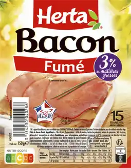 Auchan Herta bacon fumé herta offre