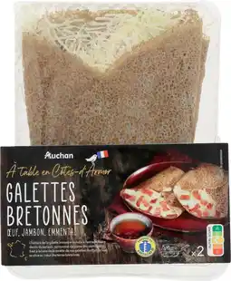 Auchan Auchan galettes bretonnes oeuf, jambon, emmental auchan à table offre