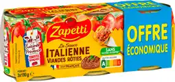 Auchan Zapetti sauce italienne zapetti offre