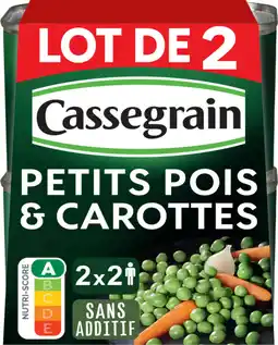 Auchan Cassegrain petits pois et carottes cassegrain offre