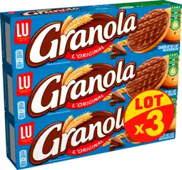 Auchan Lu granola nappés au chocolat au lait lu offre