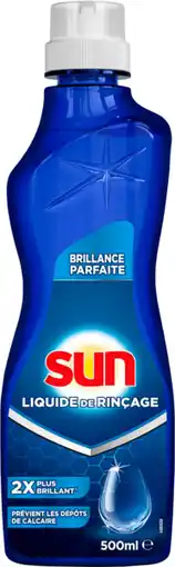 Auchan Sun liquide de rincage lave vaisselle régular brillant sun offre