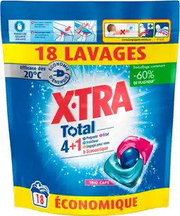 Auchan X tra lessive capsules propreté éclat fraicheur xtra offre