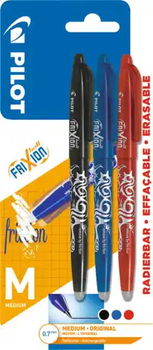 Auchan Pilot lot 3 rollers frixion ball offre