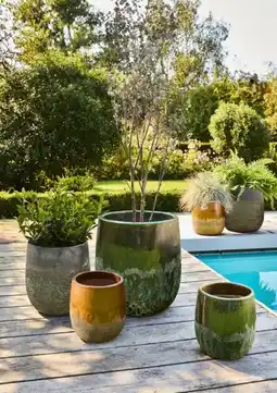 Auchan Gardenstar pot terre cuite emaillee ø20 x h.21cm offre