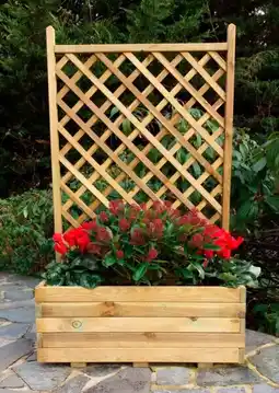 Auchan Gardenstar bac à fleurs avec treillis offre