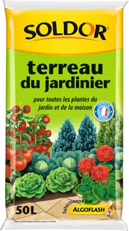 Auchan Soldor terreau du jardinier 50l offre