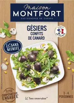 Auchan Supermarché Sans marque gésiers de canard confits maison montfort offre