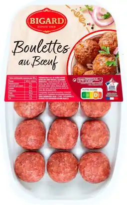 Auchan Supermarché Bigard 15 boulettes au bœuf bigard offre