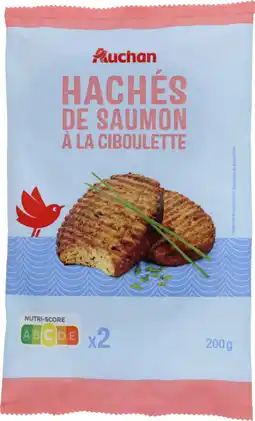 Auchan Supermarché Auchan hachés de saumon à la ciboulette auchan offre