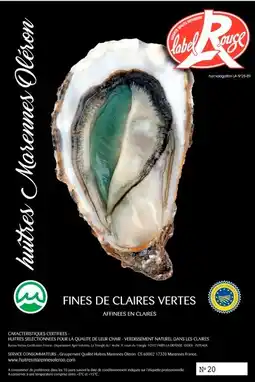 Auchan Supermarché Sans marque huîtres marennes oléron igp label rouge offre