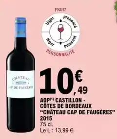 E.Leclerc Château - aop castillon cotes de bordeaux offre