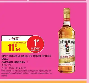 Intermarché CAPTAIN MORGAN Spiritueux à base de rhum spiced gold offre