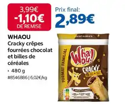 Costco Whaou cracky crêpes fourrées chocolat et billes de céréales offre