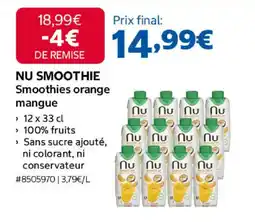 Costco Nu smoothie smoothies orange mangue offre