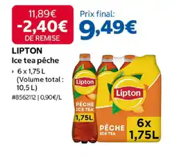 Costco Lipton ice tea pêche offre