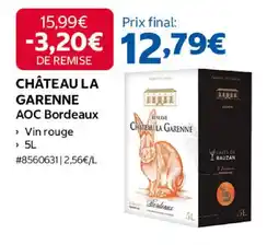 Costco Château la garenne aoc bordeaux offre