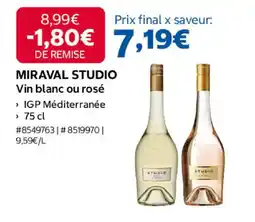 Costco Miraval studio vin blanc ou rosé offre