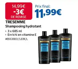 Costco Tresemme shampooing hydratant offre