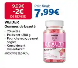 Costco Weider gommes de beauté offre