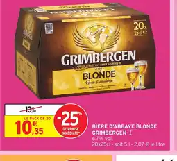 Intermarché GRIMBERGEN Bière d'abbaye blonde offre