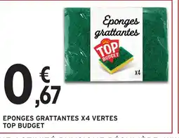 Intermarché Eponges grattantes x4 vertes top budget offre