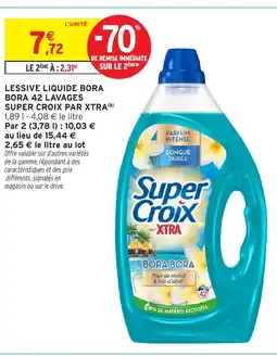 Intermarché Lessive liquide bora bora 42 lavages super croix par xtra offre