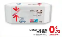 Maximarché Lingettes bebe prix mini offre